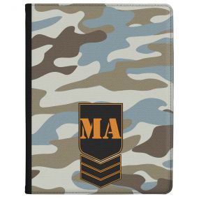 Grey Blue Camo tablet case available for all major manufacturers including Apple, Samsung & Sony