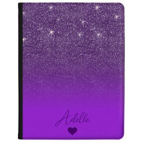 Purple Glitter Effect tablet case available for all major manufacturers including Apple, Samsung & Sony