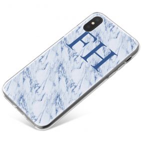 White & Blue marble phone case available for all major manufacturers including Apple, Samsung & Sony