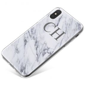 White & Grey Marble phone case available for all major manufacturers including Apple, Samsung & Sony