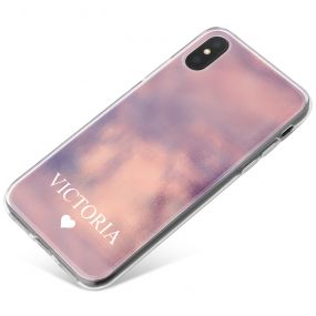 Dark Pink Watercolour effect phone case available for all major manufacturers including Apple, Samsung & Sony