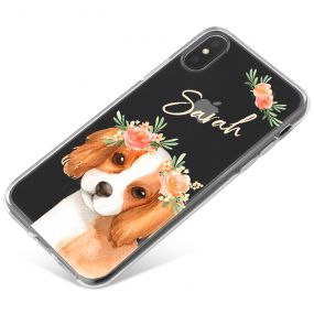 Beagle with Flowers phone case available for all major manufacturers including Apple, Samsung & Sony