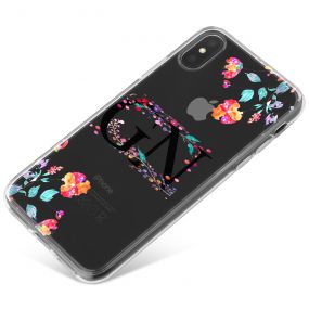 Transparent with Multi-coloured Flowers phone case available for all major manufacturers including Apple, Samsung & Sony
