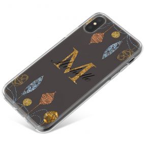 Festive Baubles Signature on a transparent background phone case available for all major manufacturers including Apple, Samsung & Sony