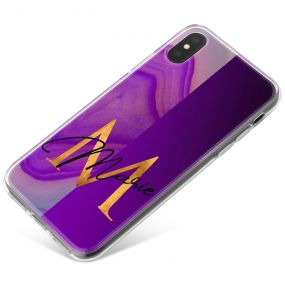 Half Dark Purple Agate Half Dark Purple phone case available for all major manufacturers including Apple, Samsung & Sony
