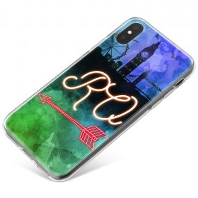 Neon Sign On London Skyline phone case available for all major manufacturers including Apple, Samsung & Sony