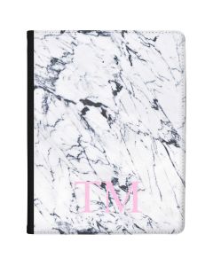 White & Dark Grey Marble tablet case available for all major manufacturers including Apple, Samsung & Sony