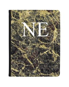 Black Marble covered in gold tablet case available for all major manufacturers including Apple, Samsung & Sony