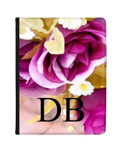 Purple Flowers with Golden Leaves tablet case available for all major manufacturers including Apple, Samsung & Sony