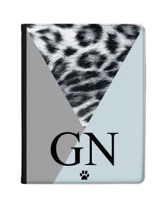 Snow Leopard With Geometric Triangles tablet case available for all major manufacturers including Apple, Samsung & Sony