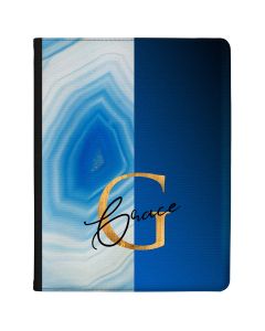 Half Blue And Silver Agate Half Blue  tablet case available for all major manufacturers including Apple, Samsung & Sony