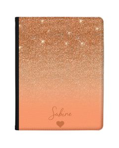 Rose Gold And Pink Glitter Effect tablet case available for all major manufacturers including Apple, Samsung & Sony