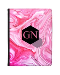 Pink And Purple Marbled Ink With Geometric Banner tablet case available for all major manufacturers including Apple, Samsung & Sony