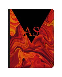 Red Orange And Black Marbled Ink tablet case available for all major manufacturers including Apple, Samsung & Sony