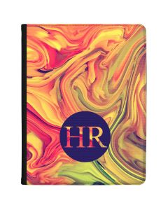 Yellow And Pink Marbled Ink tablet case available for all major manufacturers including Apple, Samsung & Sony