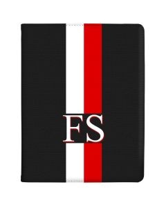 White And Red Racing Stripes tablet case available for all major manufacturers including Apple, Samsung & Sony