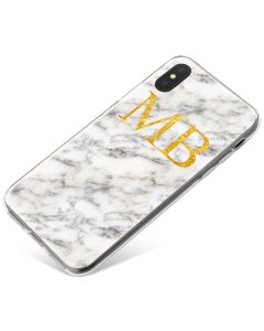 White & Grey Marble Effect phone case available for all major manufacturers including Apple, Samsung & Sony