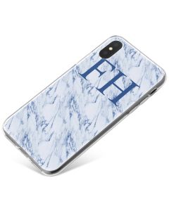 White & Blue marble phone case available for all major manufacturers including Apple, Samsung & Sony