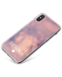 Dark Pink Watercolour effect phone case available for all major manufacturers including Apple, Samsung & Sony