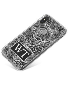 White Leaves Pattern phone case available for all major manufacturers including Apple, Samsung & Sony