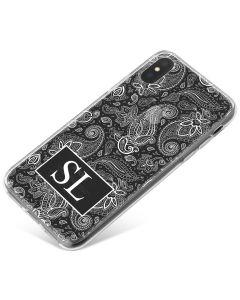 White and Black Floral Pattern phone case available for all major manufacturers including Apple, Samsung & Sony