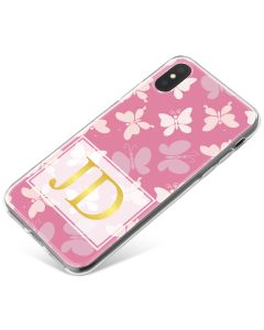 White and Purple Butterflies with Gold Writing phone case available for all major manufacturers including Apple, Samsung & Sony