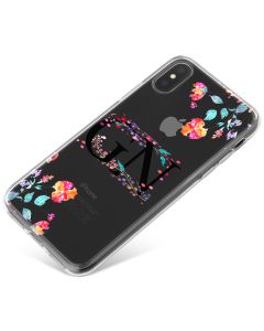 Transparent with Multi-coloured Flowers phone case available for all major manufacturers including Apple, Samsung & Sony