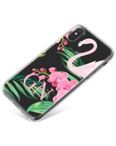 Flamingo Amongst Pink and Green Leaves phone case available for all major manufacturers including Apple, Samsung & Sony
