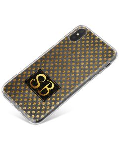 Golden Skulls on a Clear background phone case available for all major manufacturers including Apple, Samsung & Sony
