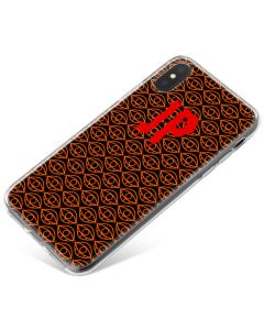 Orange Eyes on Black Bakcground with Red Writing phone case available for all major manufacturers including Apple, Samsung & Sony