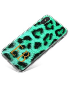 Cheetah Print - Jade Green phone case available for all major manufacturers including Apple, Samsung & Sony