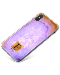 Purple Gold Geode phone case available for all major manufacturers including Apple, Samsung & Sony
