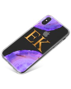 Transparent With Purple Geode phone case available for all major manufacturers including Apple, Samsung & Sony