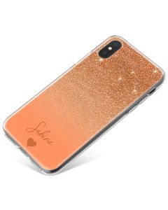 Rose Gold And Pink Glitter Effect phone case available for all major manufacturers including Apple, Samsung & Sony