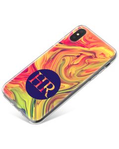 Yellow And Pink Marbled Ink phone case available for all major manufacturers including Apple, Samsung & Sony