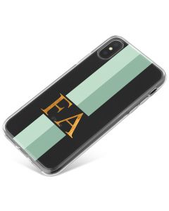 Mint Green Racing Stripes phone case available for all major manufacturers including Apple, Samsung & Sony