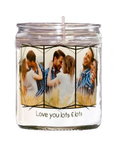 Personalised Picture Collage Unscented Candle