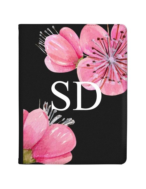 Transparent with Pink Flowers tablet case available for all major manufacturers including Apple, Samsung & Sony