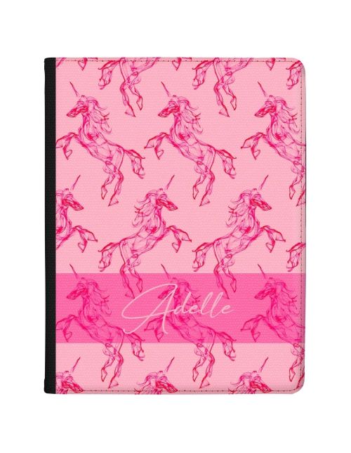 Pink Galloping Unicorns tablet case available for all major manufacturers including Apple, Samsung & Sony
