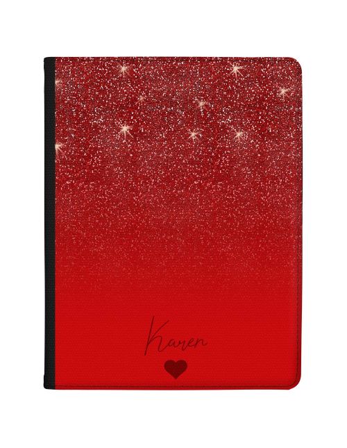 Ruby Red Glitter Effect tablet case available for all major manufacturers including Apple, Samsung & Sony