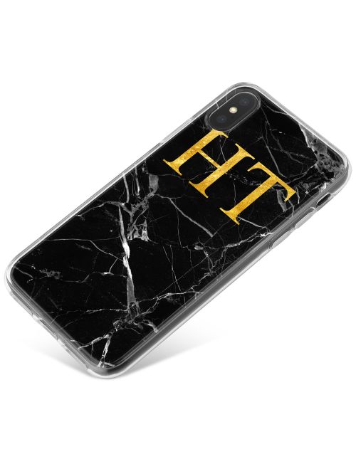 Cracked Black Marble phone case available for all major manufacturers including Apple, Samsung & Sony
