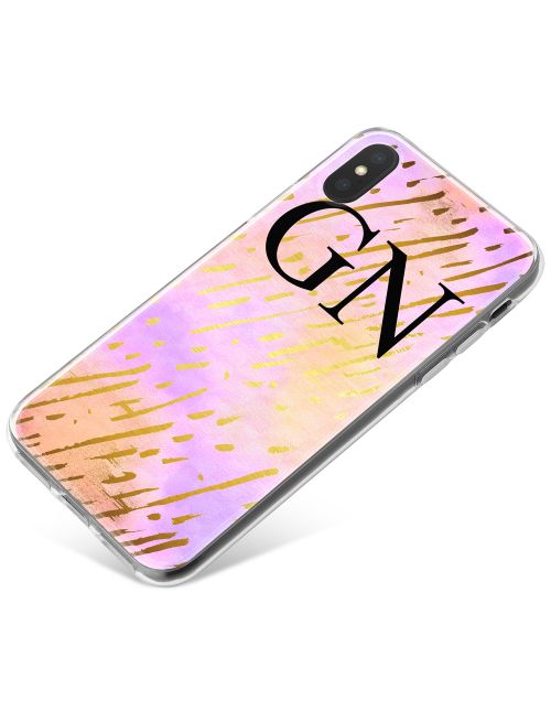 Pink Sky with Gold Streaks phone case available for all major manufacturers including Apple, Samsung & Sony