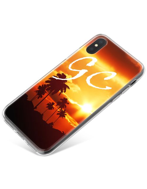 Realistic Palm Trees at Sunset phone case available for all major manufacturers including Apple, Samsung & Sony