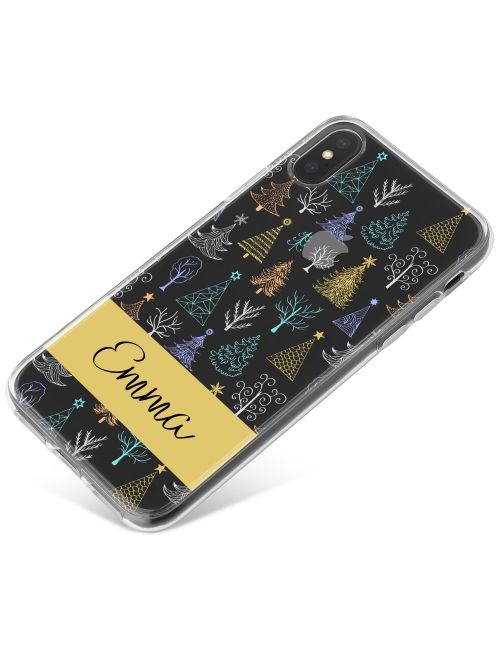 Transparent Christmas Trees Pattern phone case available for all major manufacturers including Apple, Samsung & Sony