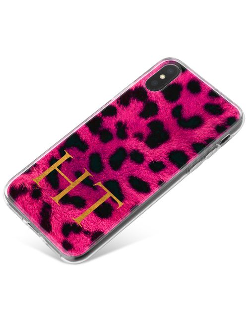 Leopard Print - Hot Pink phone case available for all major manufacturers including Apple, Samsung & Sony