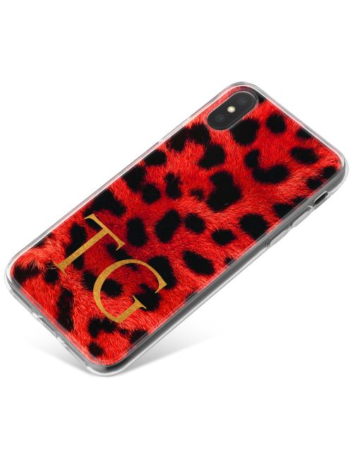 Leopard Print - Red phone case available for all major manufacturers including Apple, Samsung & Sony