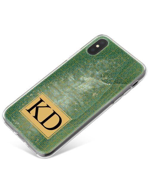 Jade Eye Agate with Golden Latice phone case available for all major manufacturers including Apple, Samsung & Sony