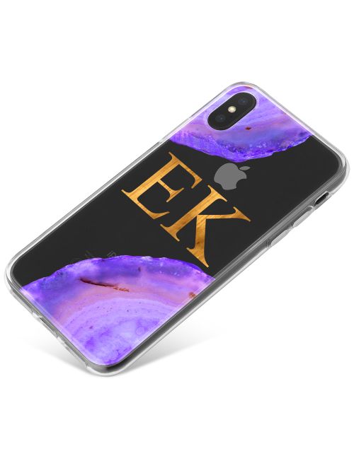 Transparent With Purple Geode phone case available for all major manufacturers including Apple, Samsung & Sony