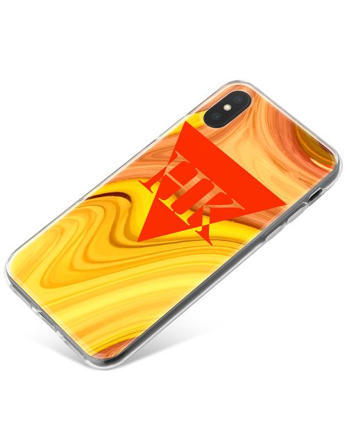 Orange And Yellow Marbled Ink phone case available for all major manufacturers including Apple, Samsung & Sony