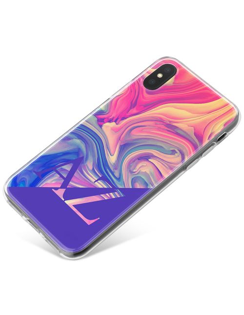 Purple Swirled Marbled Ink phone case available for all major manufacturers including Apple, Samsung & Sony
